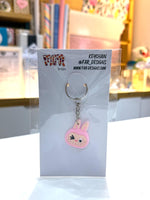Keychain - light pink labubu مدالية