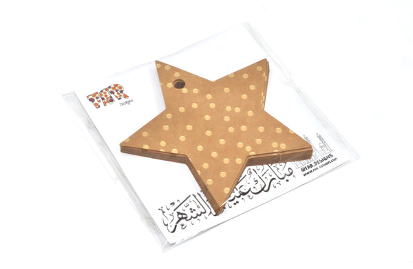 20pc star cards with gold dots كروت النجمة