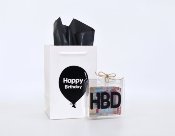 Box n bag - black balloon
