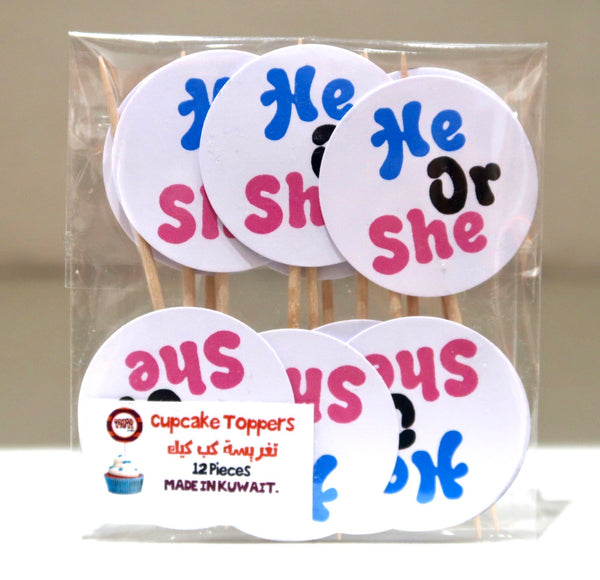 He or She ? - Cupcake toppers