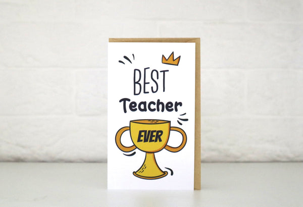 Card - Best teacher أفضل مدرس / مدرسة