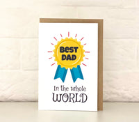 Card - best dad أفضل أب