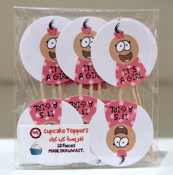 Cupcake toppers - it's a girl