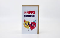 Card - happy balloons عيدميلاد